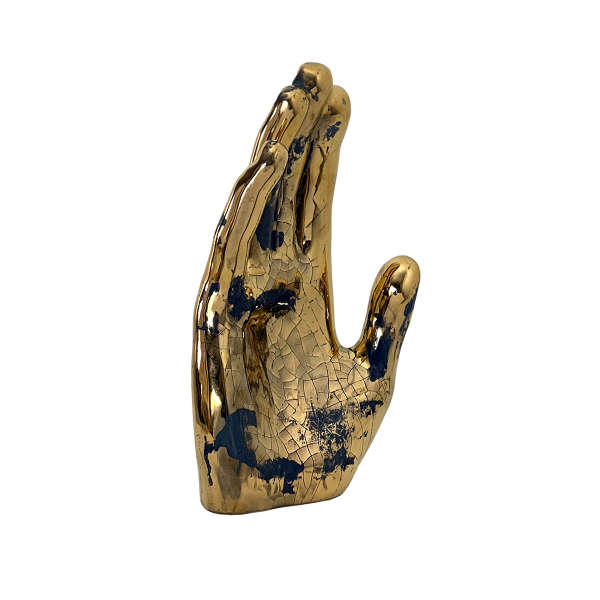 دست بزرگ پتینه طلا آبی (491083)