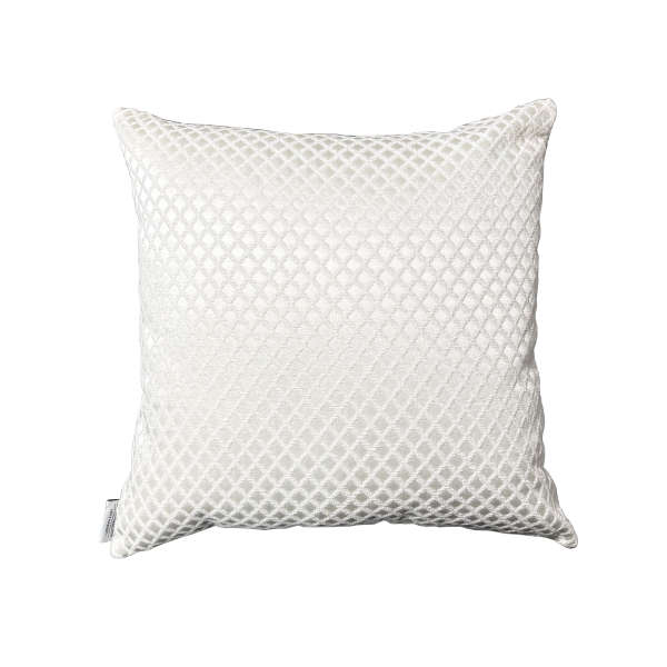 کوسن مخمل طرح لوزی سفید (83)