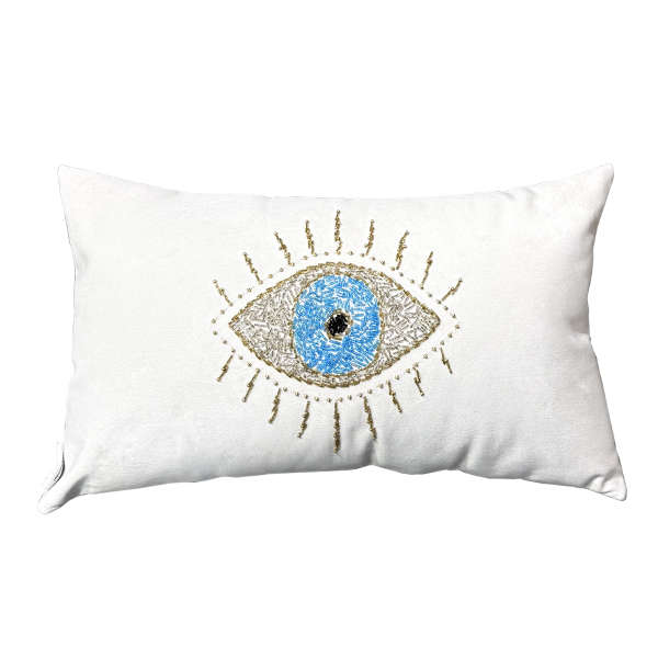 کوسن چشم کشیده مستطیل A کرم