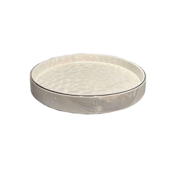 دیس گرد کوچک R سفید (33850)