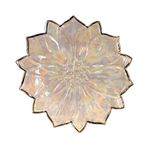 بشقاب بزرگ نیلوفر کرم (33764)