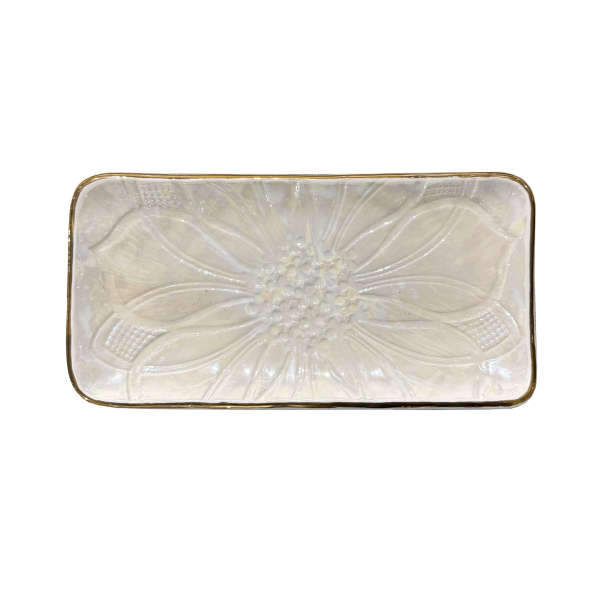 دیس مستطیل نیلوفر کرم (2060)